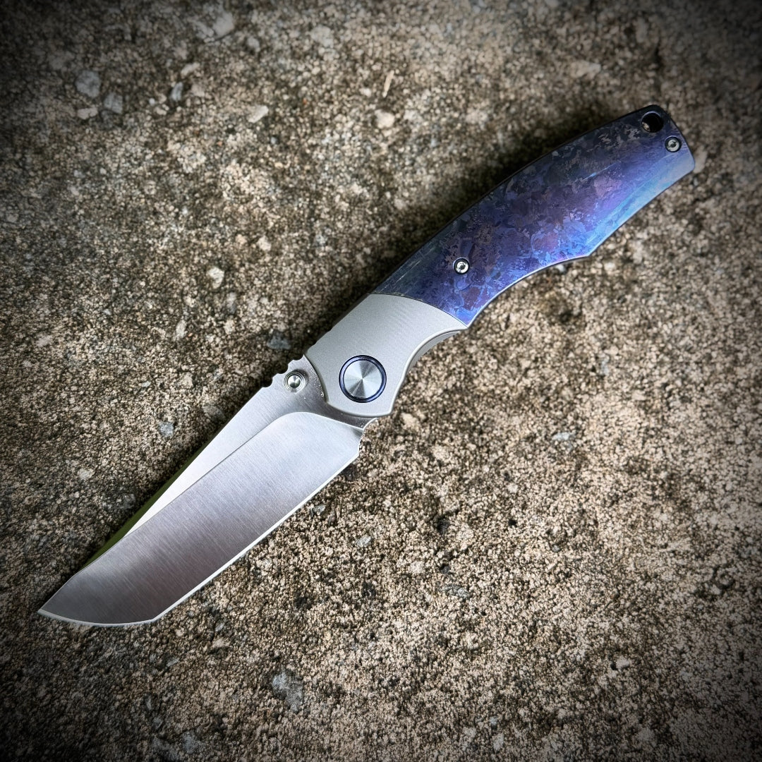 Preorder - Vixino x Caveman Bronto - Pocket Knife - M390 -Crystallized