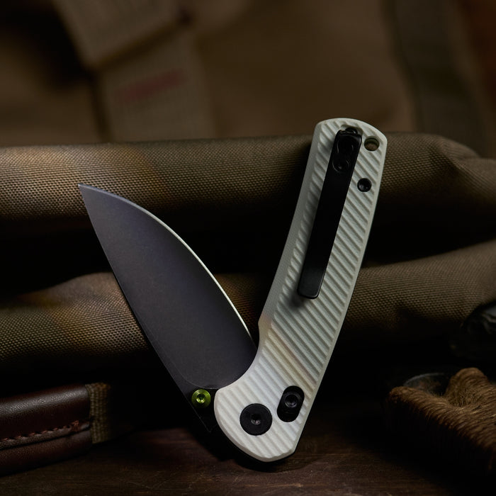 Vixino Rockshark - Pocket Knife - 14C28N - White G10 - X501-G1