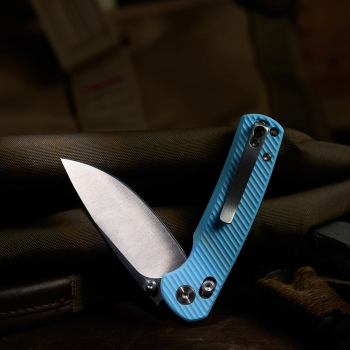 Vixino Rockshark - Pocket Knife - 14C28N - Blue G10 - X501-G3