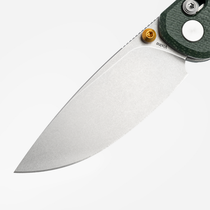 Vixino Rockshark - Pocket Knife - 14C28N - Green Micarta